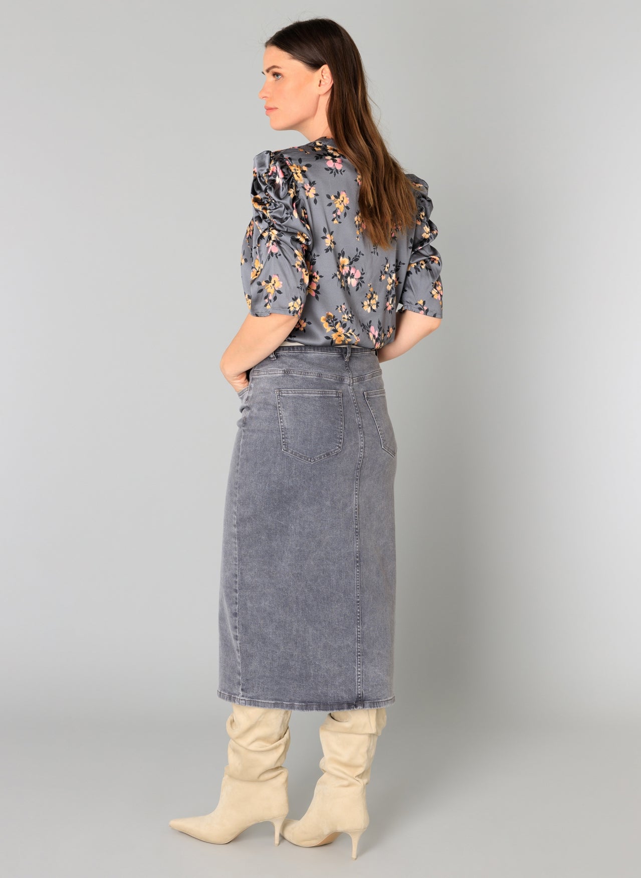 Betsy | Steel Grey/Multi Col