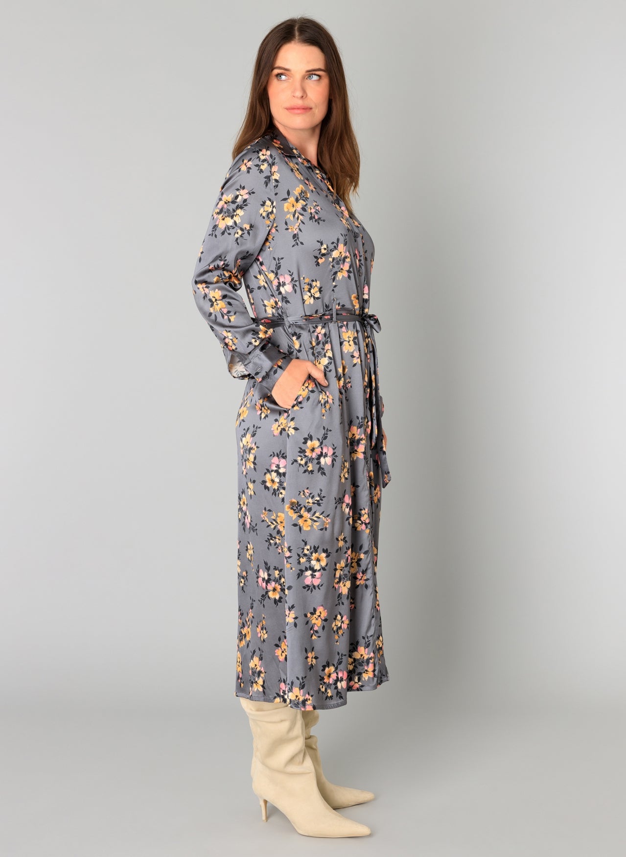 Bettina | Steel Grey/Multi Col