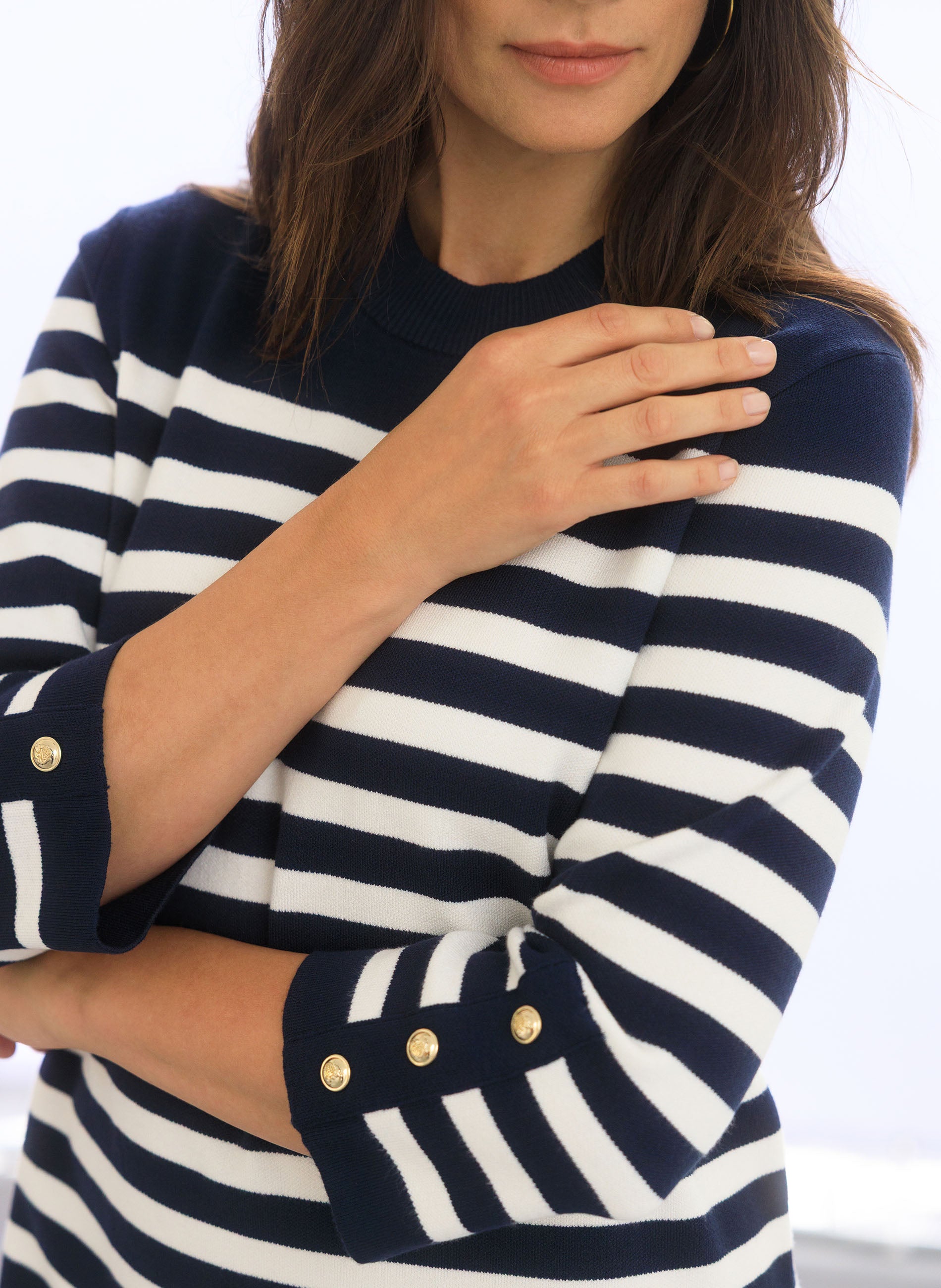 Iza | Navy/Off White