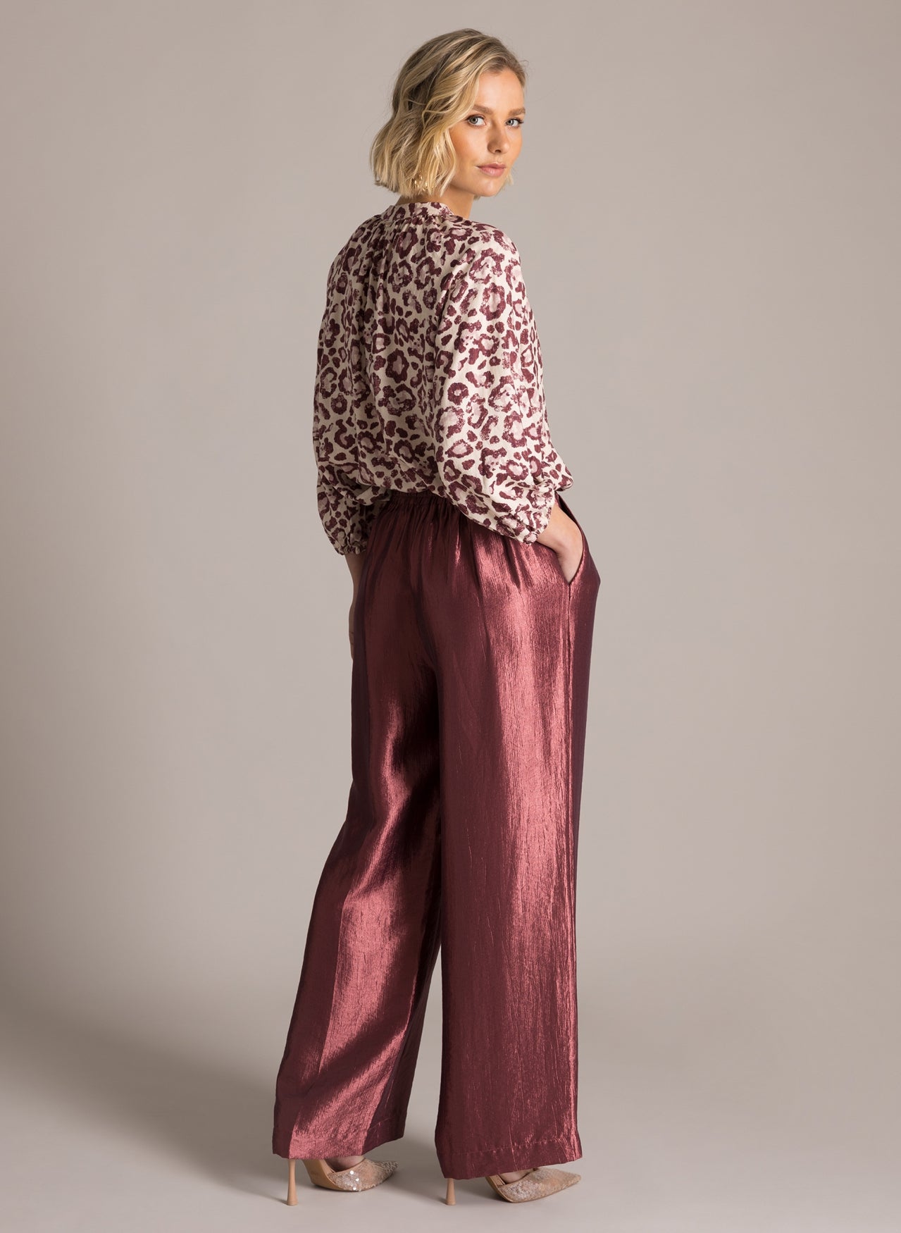 Katrien | Plum/Multi Colour