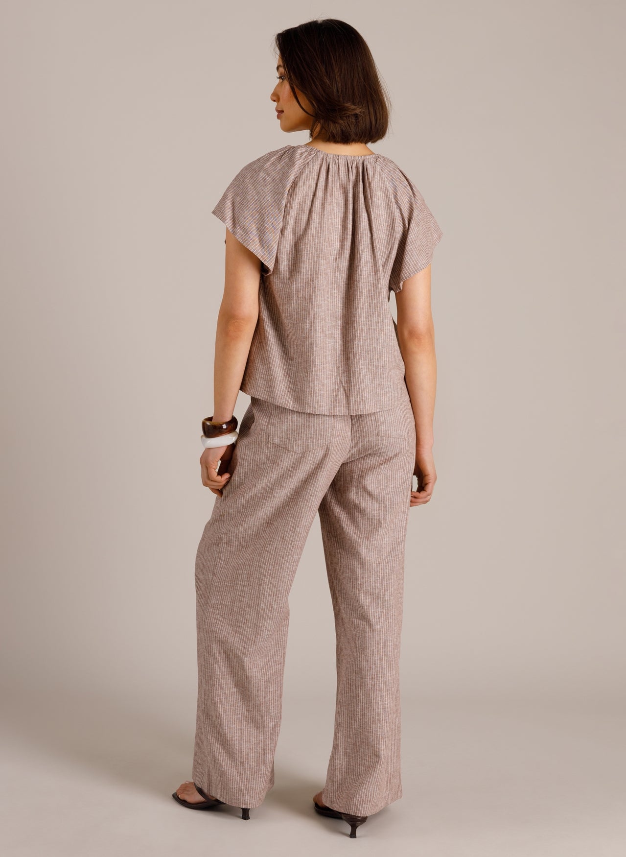 Miona | Coffee Brown/Off Whi