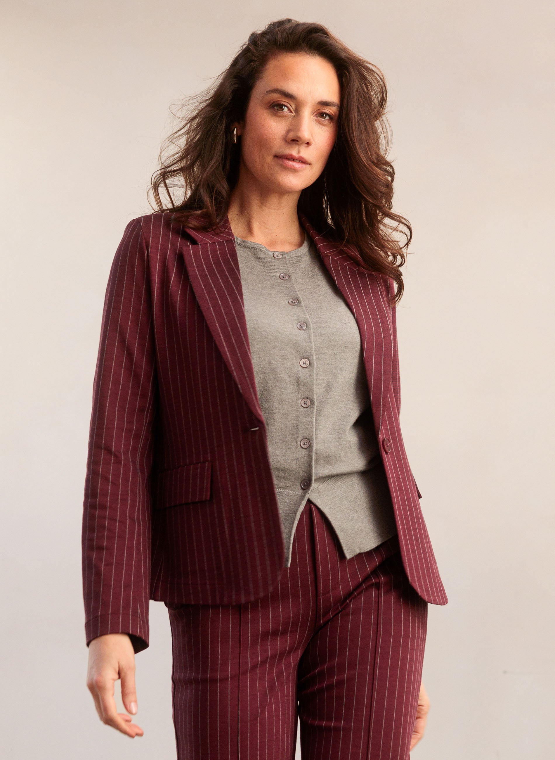 Berta Essential | Wine Red/Grey Melang