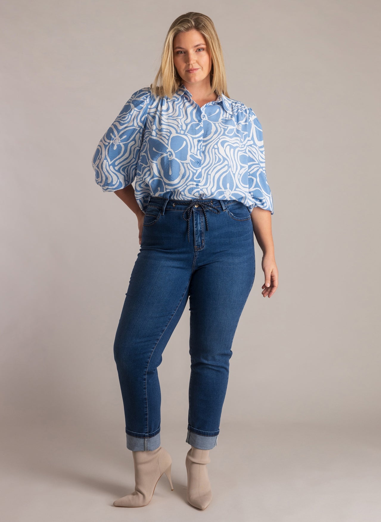 Violet Essential | Denim Stone Wash Blu