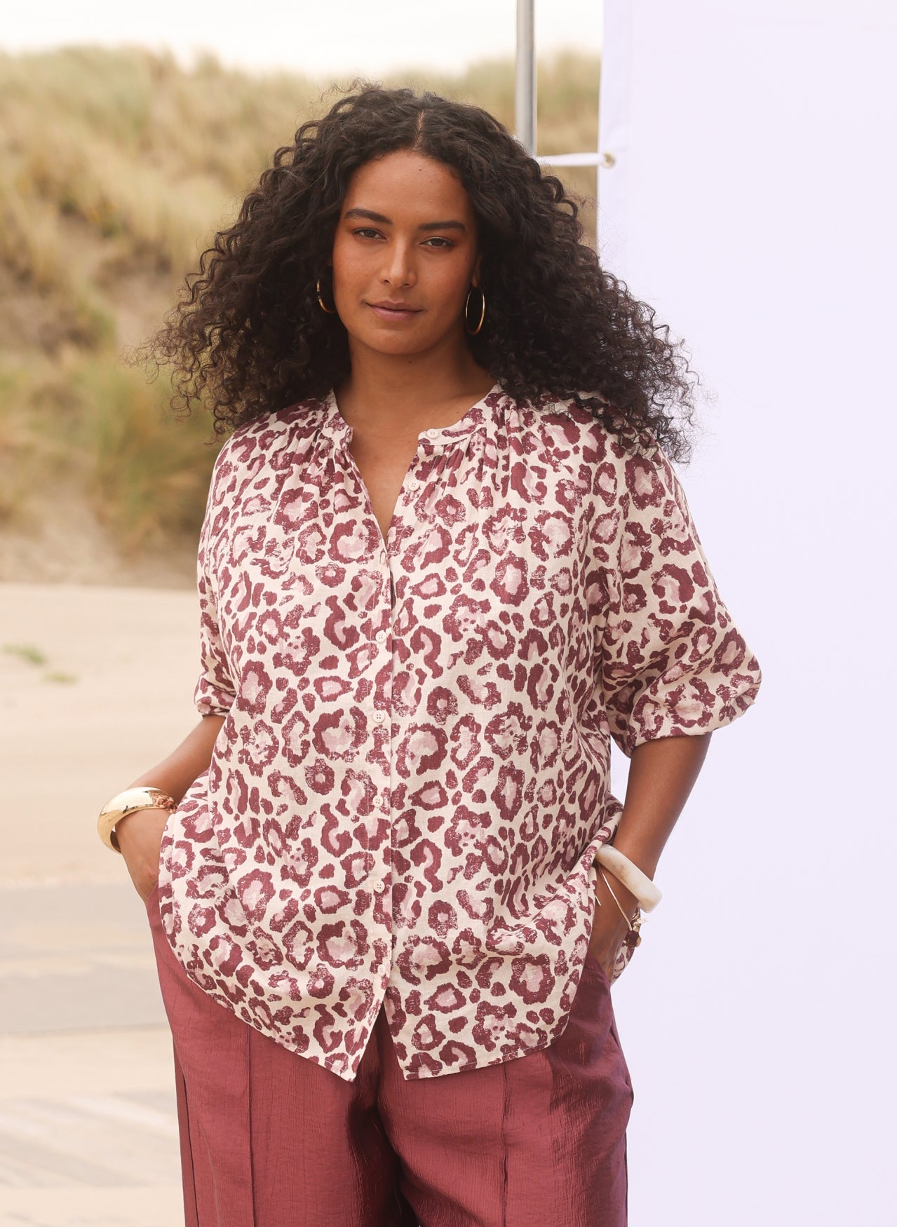 Lior | Plum/Multi Colour