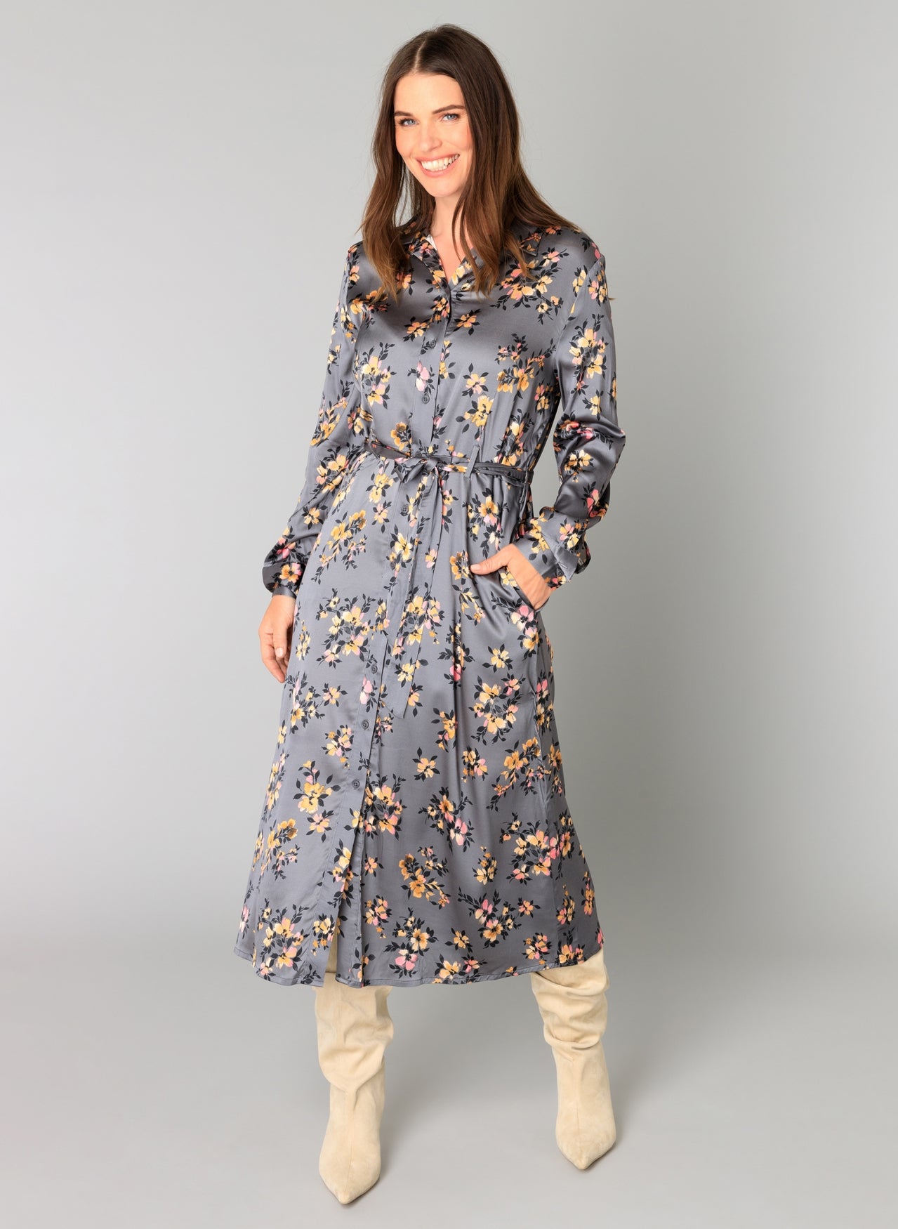 Bettina | Steel Grey/Multi Col
