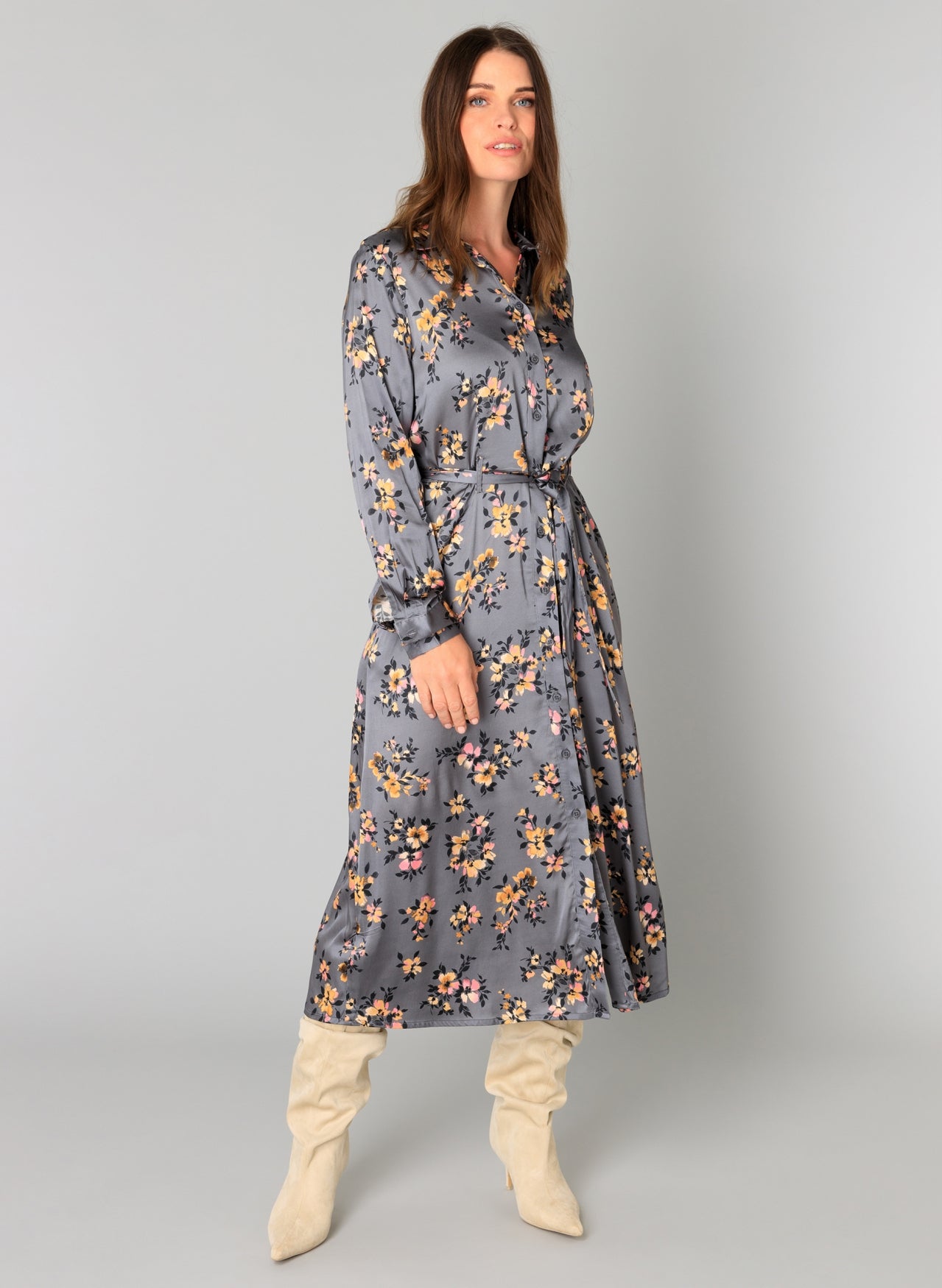 Bettina | Steel Grey/Multi Col