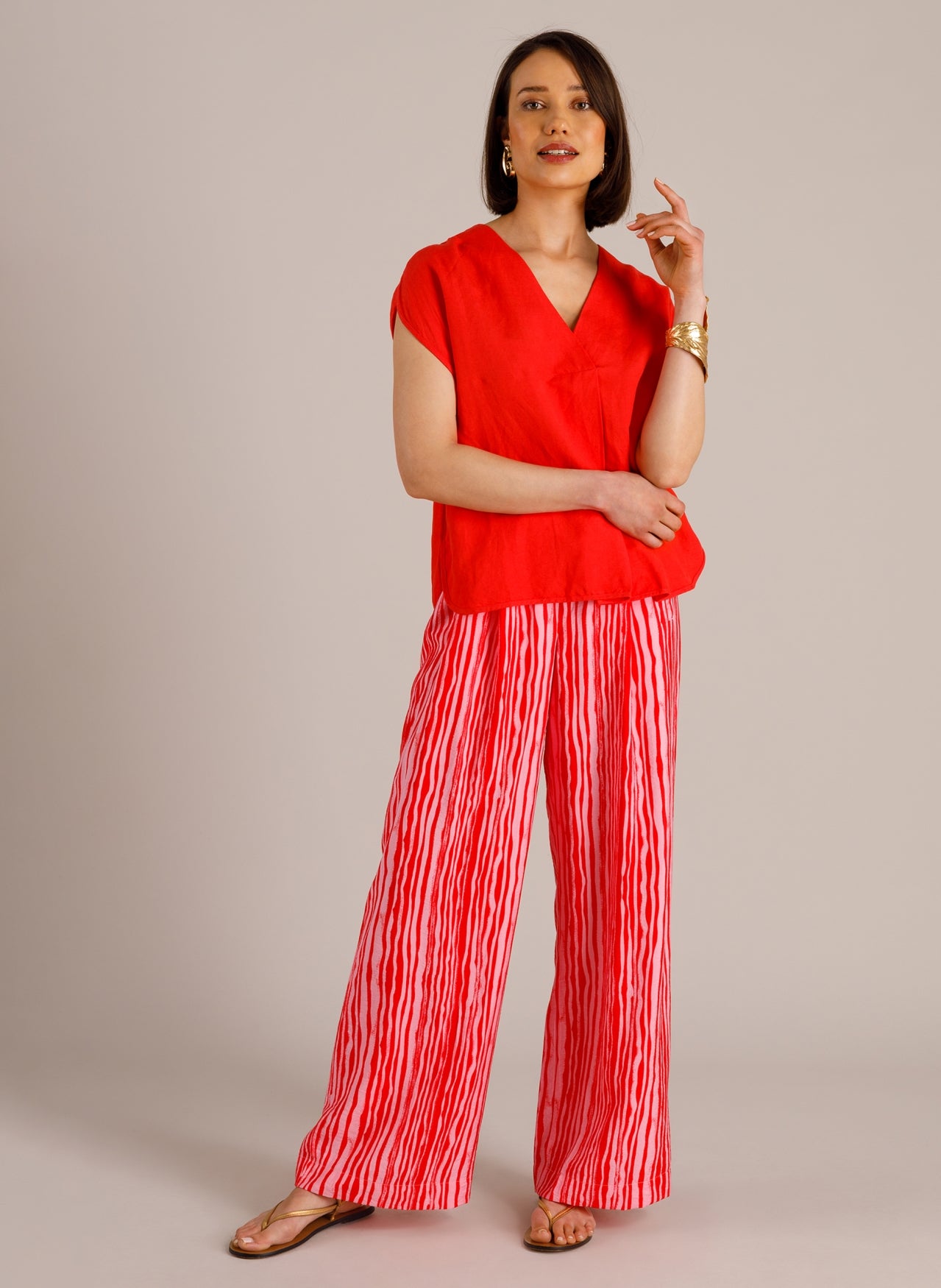 Meline | Hot Red/Multi