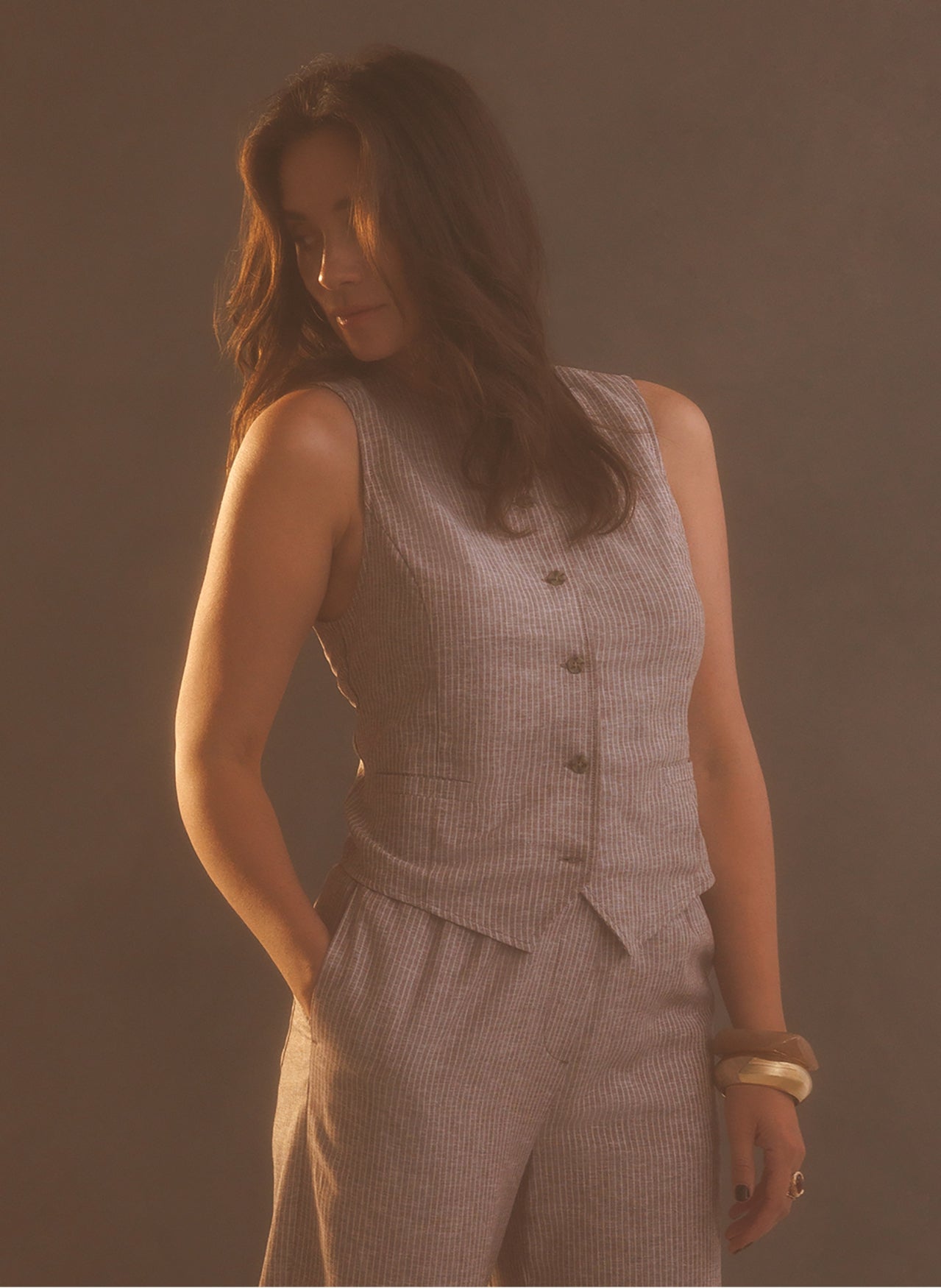 Malia | Coffee Brown/Off Whi