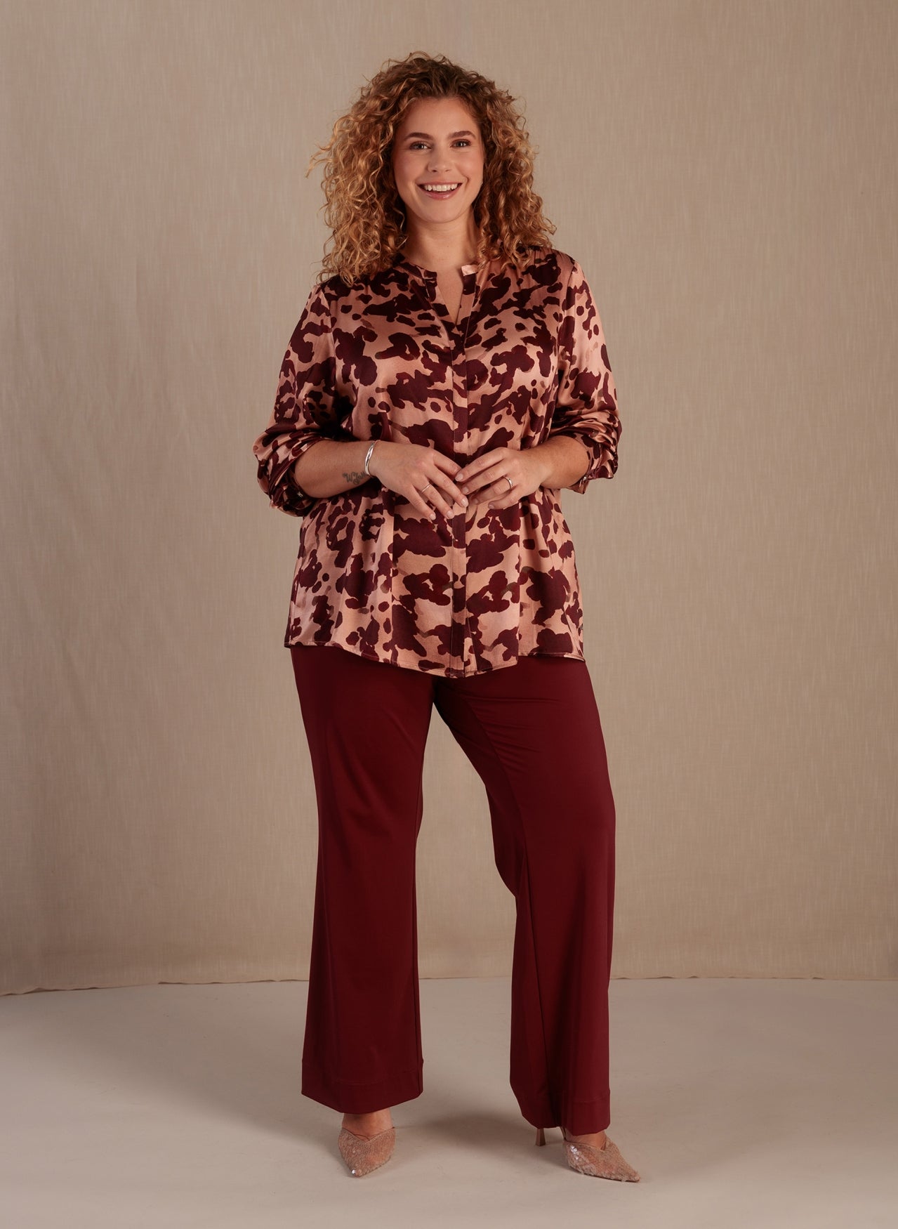 Saffira | Wine Red/Multi Colou