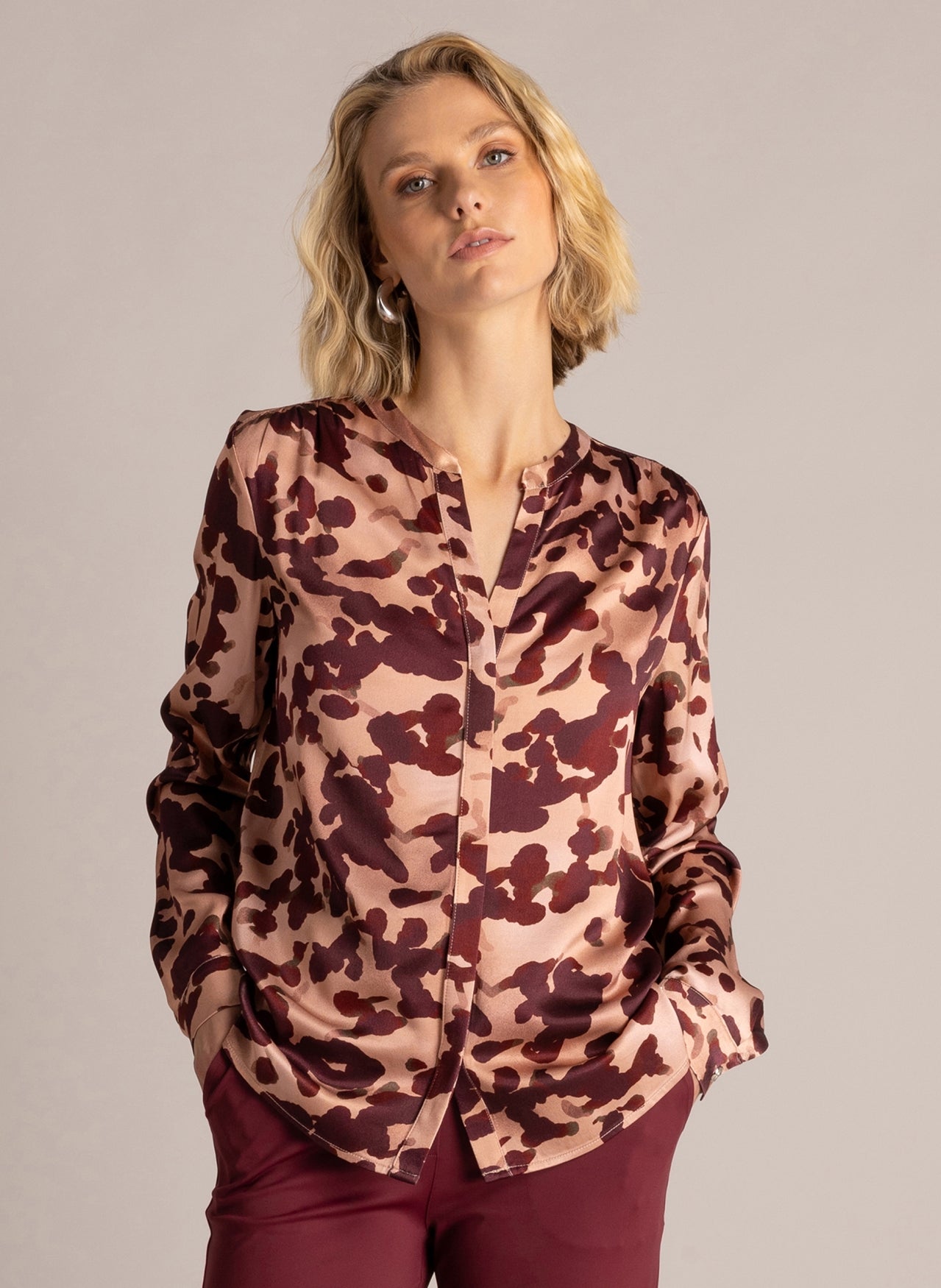 Saffira | Wine Red/Multi Colou