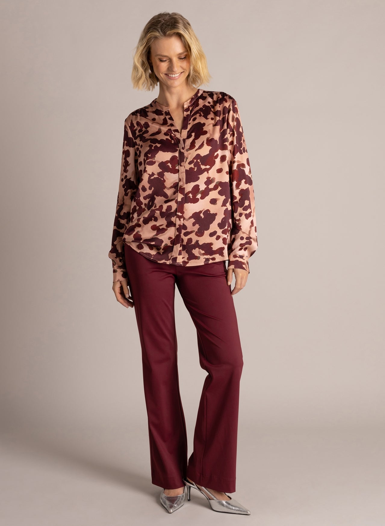 Saffira | Wine Red/Multi Colou