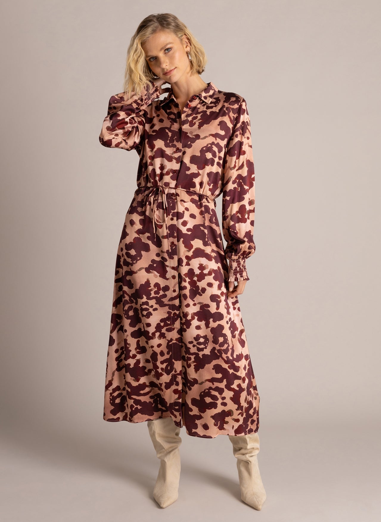Solenne | Wine Red/Multi Colou