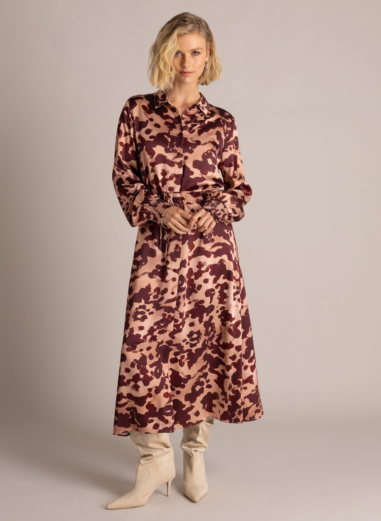 Solenne | Wine Red/Multi Colou