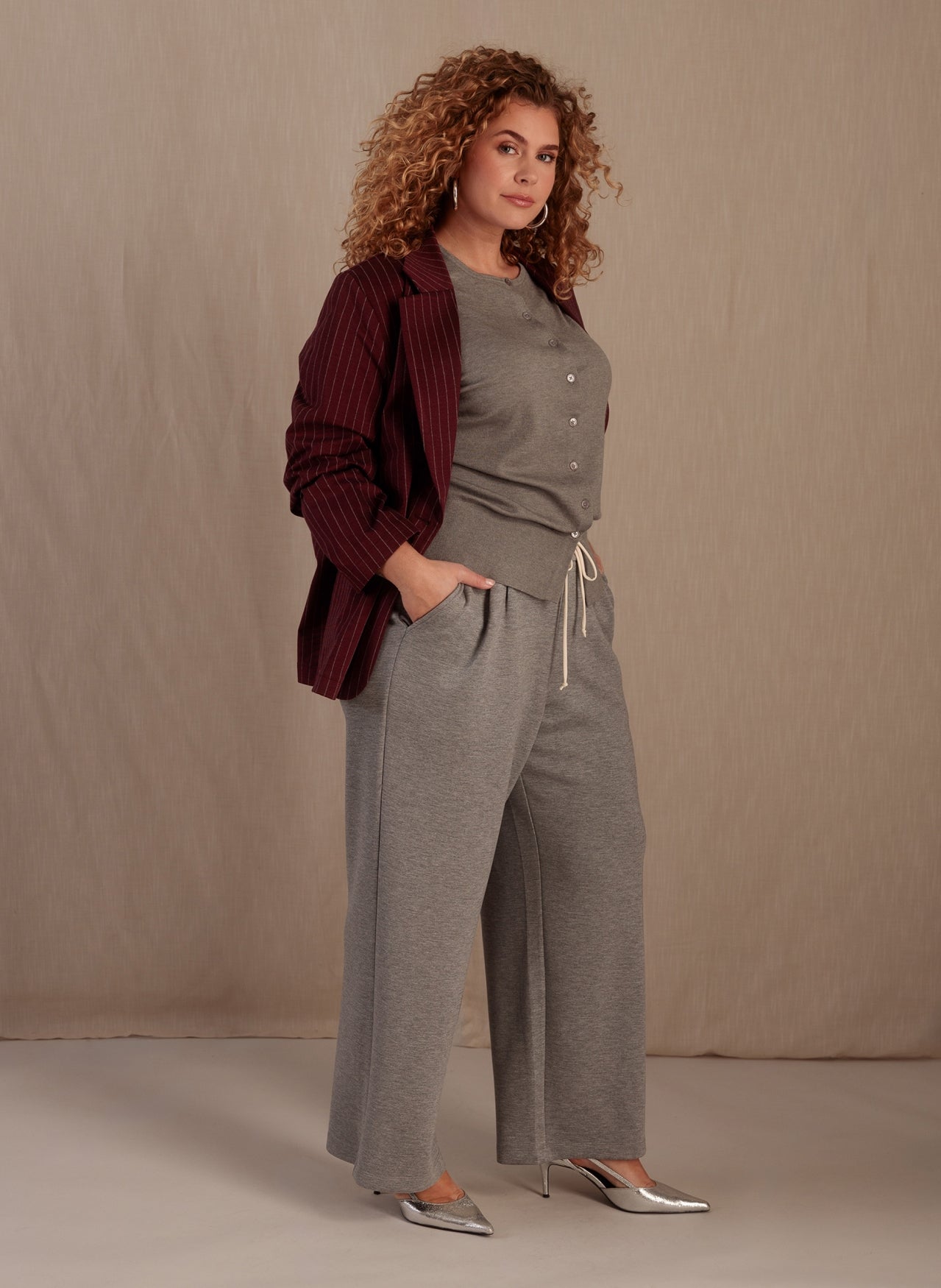 Trina | Grey Melange/beige c